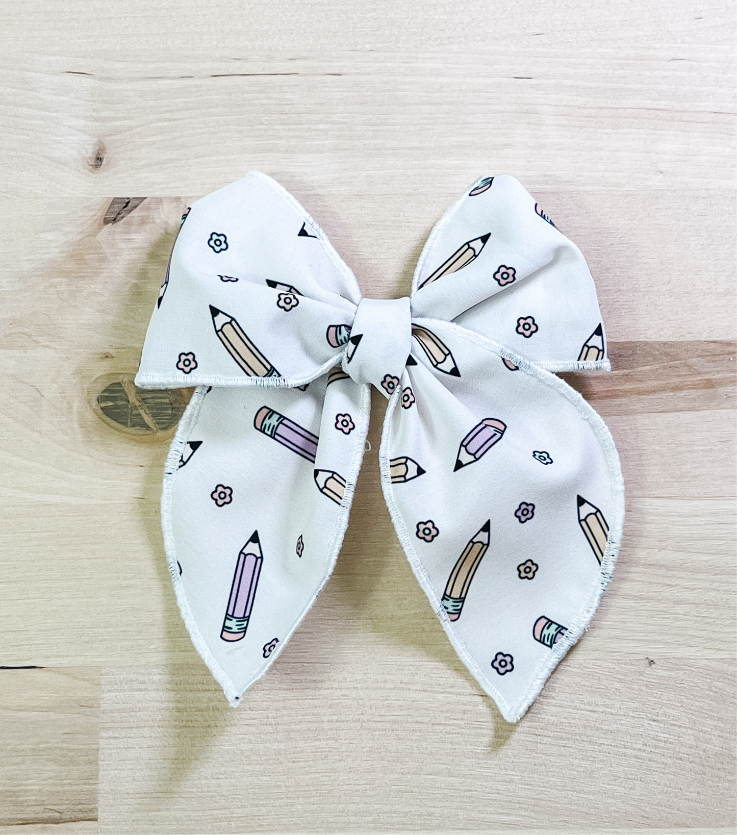 Back to school pencil fable bow
