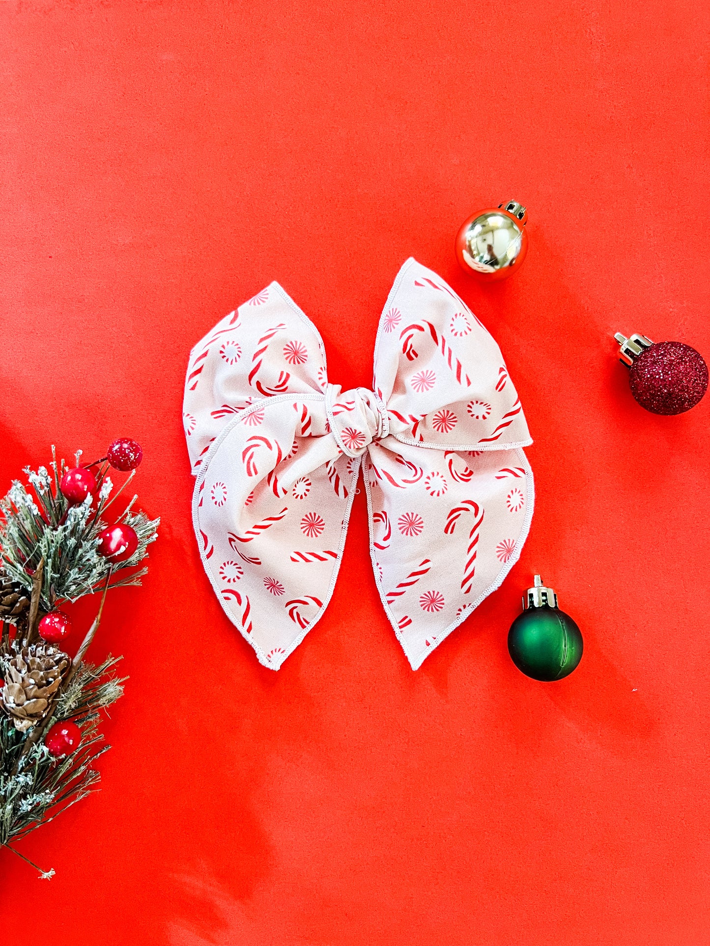 Candy Cane Hair Bow
