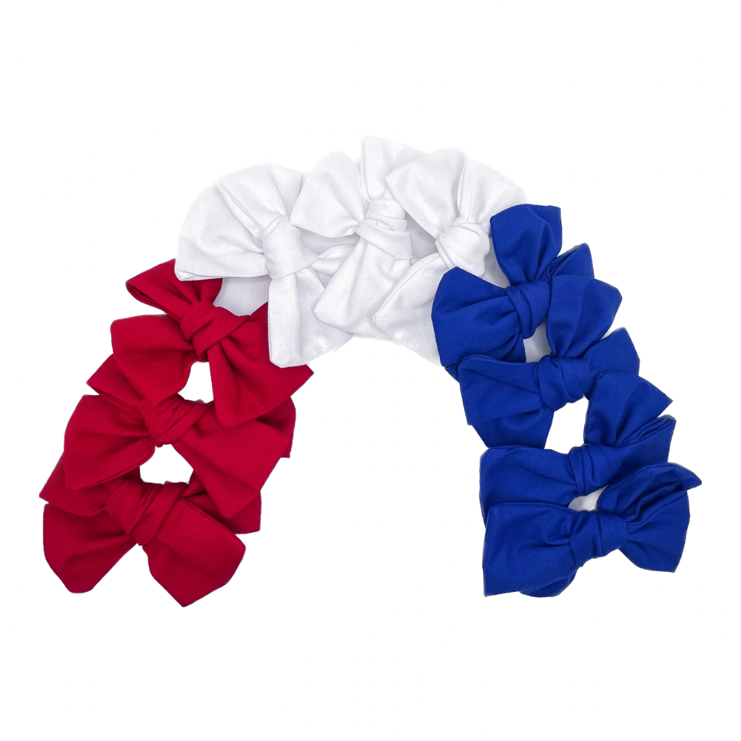 Red, white & blue bows