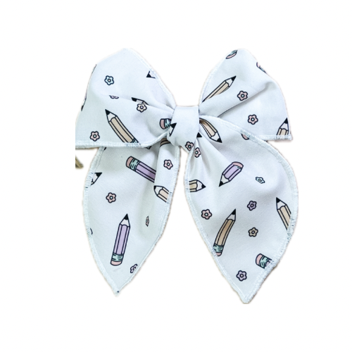 Back to school fable bow strip - pencil