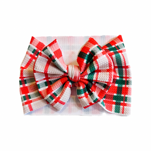Plaid Bow Headband