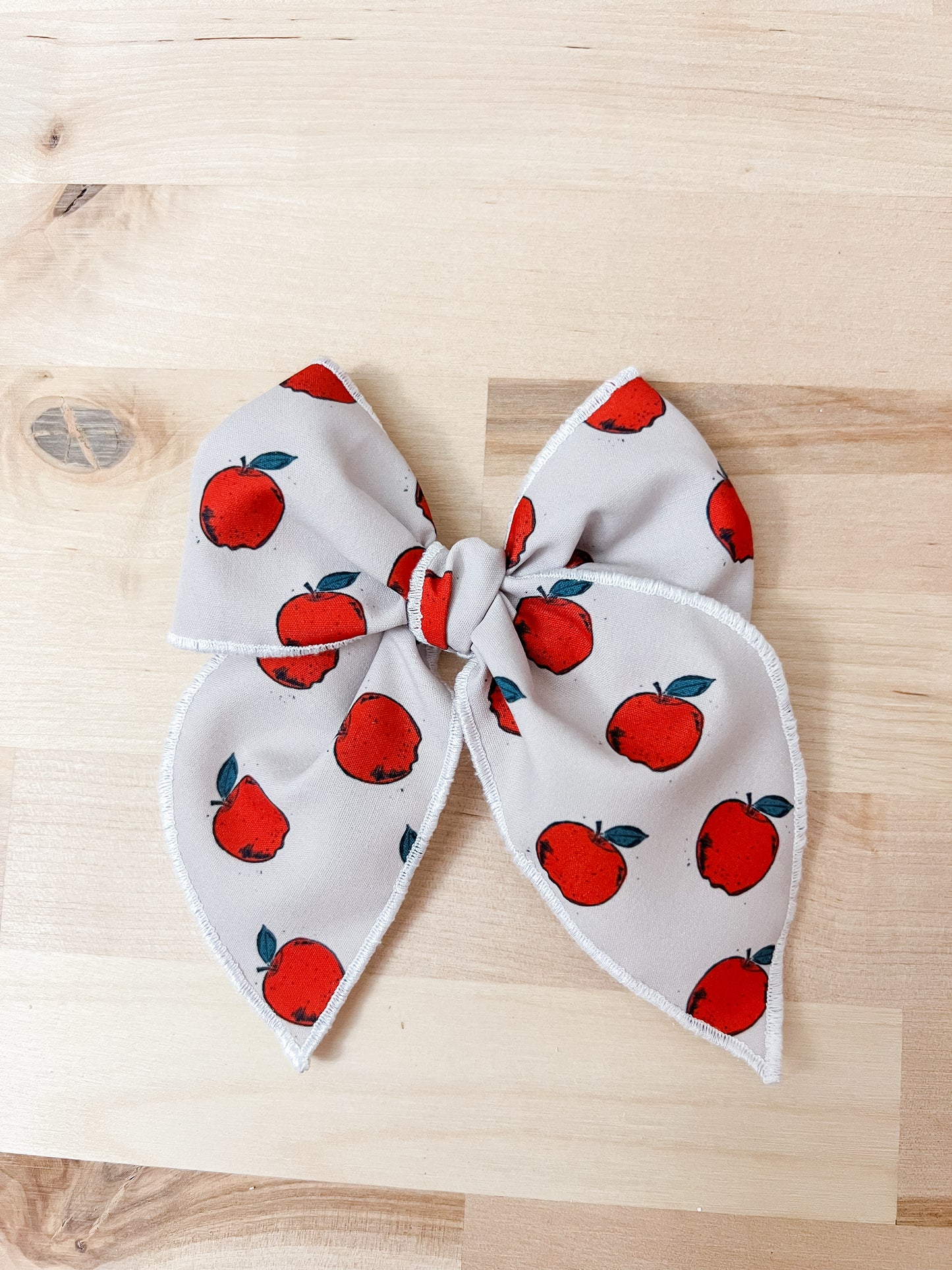 Back to school apple fable bow