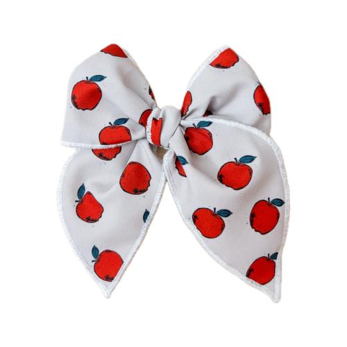 Back to school apple fable bow