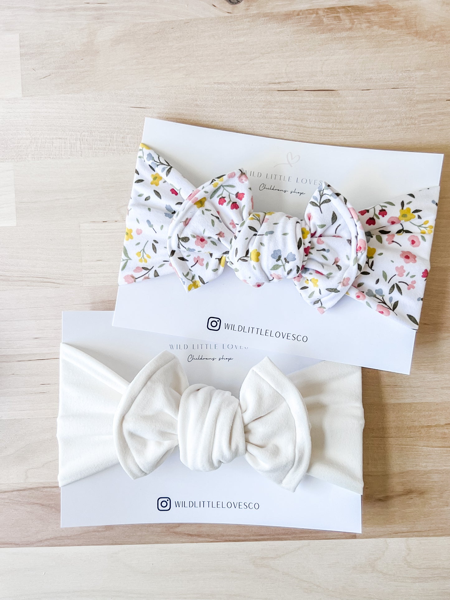 Baby bow headband set