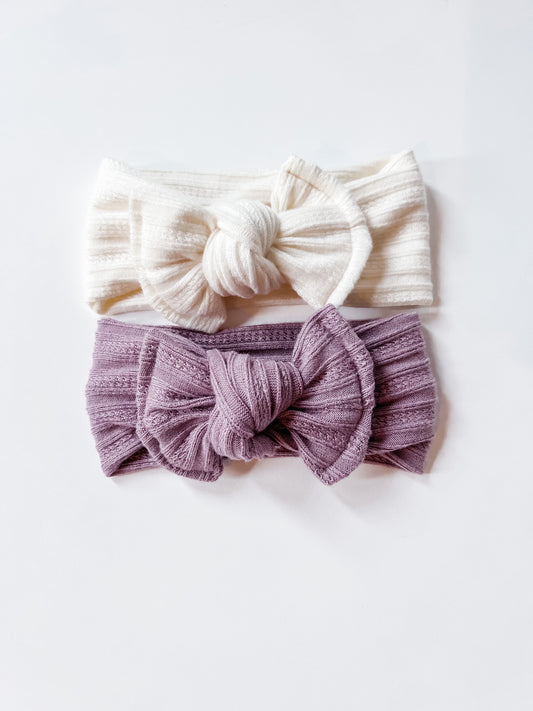 Cable knit baby headband
